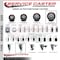 Service Caster 5'' Maroon Poly Wheel Swivel 1-1/2'' Expanding Stem Caster Set, 4PK SCC-EX20S514-PPUB-MRN-112-4 - alternate 4